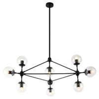 Żyrandol LAMPA wisząca Bao Nero Clear Orlicki Design metalowa OPRAWA industrialna ZWIS kule balls molekuły loft przezrocz