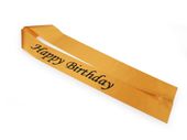 Satynowa szarfa urodzinowa Happy Birthday