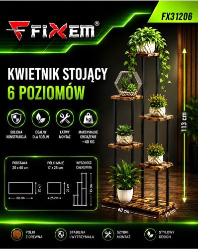 kwietnik stojący 6 poziomów na Arena.pl