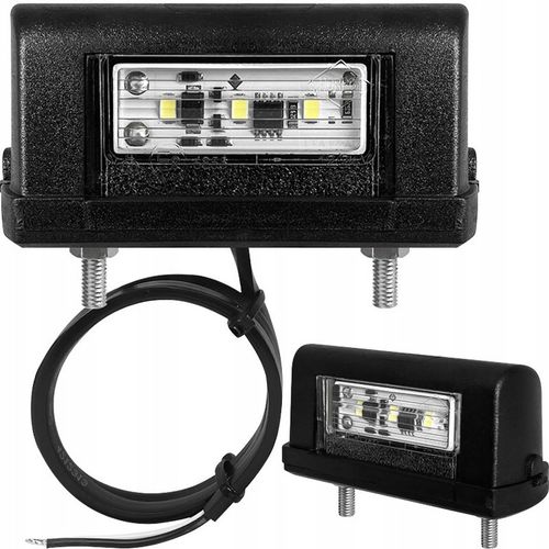 LAMPKA PODŚWIETLENIA TABLICY REJESTRACYJNEJ PRZYCZEPY 2SZT ZESTAW LEDOWA na Arena.pl