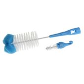 AKUKU Szczotka z gąbką do czyszczenia butelki i smoczka niebieska