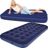 MOCNY MATERAC DMUCHANY TURYSTYCZNY JEDNOOSOBOWY DO SPANIA WELUROWY 191x73cm