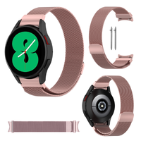 Pasek do Samsung Galaxy Watch 4 5 6 7 40/44/45/46/47mm metalowy różowy 20mm