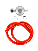 Reduktor gazu do butli 11 kg wąż 1m opaski