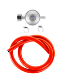 Reduktor gazu do butli 11 kg wąż 1m opaski
