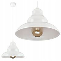 2X BULMA Industrialna lampa wisząca sufitowa do jadalni metalowa biała E27