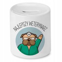 Skarbonka Dla Weterynarza Najlepszy Weterynarz Z Nadrukiem Ze Zdjęciem