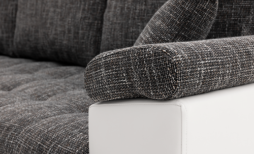 Narożnik rozkładany, prawy, MAGNUS, ekoskóra, 253cm,  biały | TYLETEGOTU na Arena.pl