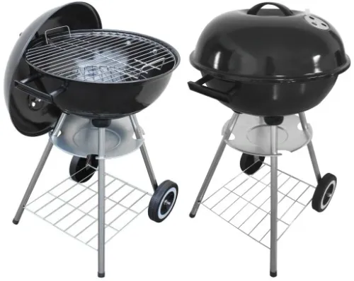 Grill Ogrodowy węglowy na brykiet Zamykany POKRYWA BBQ KETTLE półka na Arena.pl