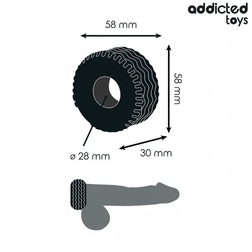 addicted toys extra thick - gruby pierścień anatomiczny, 58 mm na Arena.pl