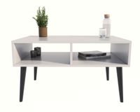 Stolik kawowy Isla biało/czarny