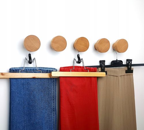 Drewniany Wieszak na Ścianę 5,5 cm Ubrania Ręczniki do Przedpokoju Hol 60mm na Arena.pl