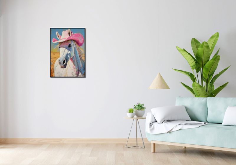 Plakat 50x70cm Różowy Kapelusz zdjęcie 4