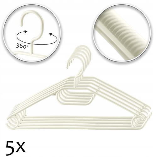 WIESZAK NA UBRANIA ODZIEŻ OBROTOWY WIESZAKI 5 szt na Arena.pl