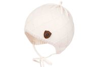 JAMIKS Legend czapka niemowlęca dla chłopca dzianinowa chrzest ecru 38-40