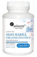 Aliness MSM SIARKA ORGANICZNA 750mg 180tab czysta