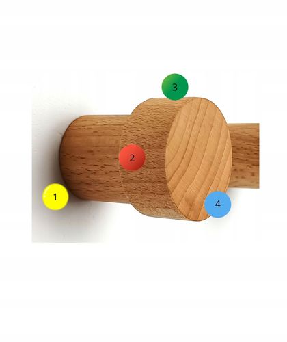 Drewniany Wieszak na Ścianę 5,5 cm Ubrania Ręczniki do Sauny Garderoby 45mm na Arena.pl