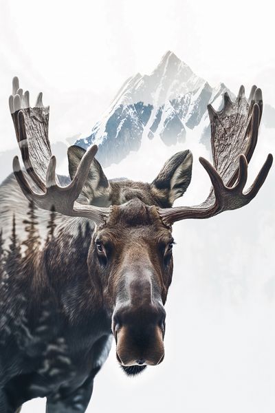 Plakat 30x45cm Łoś Duch Lasu zdjęcie 1