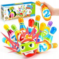 KRĘGLE KOLOROWE 10 SZT + 2 PIŁKI ZESTAW Z CYFERKAMI