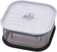 CZARNY PLASTIKOWY POJEMNIK Z TARKĄ - LA BONITA
