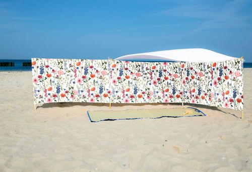 PARAWAN PLAŻOWY Polne kwiaty z indywidualnym napisem 4 PANELE 69.4 na Arena.pl