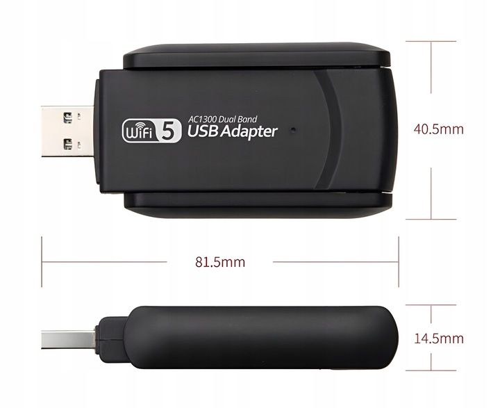 KARTA SIECIOWA WIFI ADAPTER USB 3.0 1300 Mbps 5ghz 2 TRYBY SYMULACJA AP zdjęcie 6