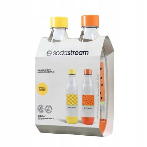 Zestaw 2x Butelka 1L do Saturatora Sodastream - pomarańczowa / żółta dwupak na Arena.pl