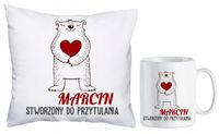PODUSZKA+KUBEK prezent na WALENTYNKI dla par niej