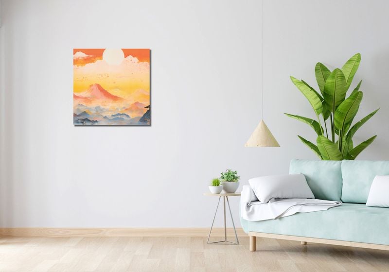 Obraz 60x60cm Świt nad Krainą Ciszych Gór zdjęcie 2