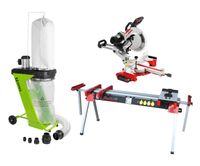 Piła ukośnica stół roboczy warsztatowy odciąg trocin zestaw majsterkowicza