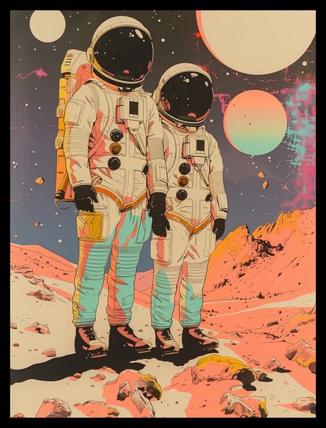 Plakat 30x40cm Astrounauci Kosmonauci zdjęcie 2