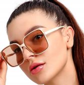 Okulary Damskie Duże Przeciwsłoneczne Kwadratowe