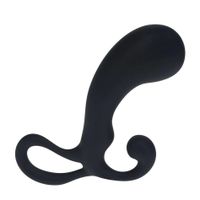 Bulb With Loop Silicone Prostate Massager - S - Black