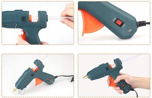 MOCNY PISTOLET DO KLEJU KLEJENIA NA GORĄCO KLEJARKA 100W + DUŻY ZAPAS na Arena.pl