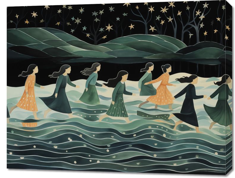 Obraz 90x70cm Nocna Procesja zdjęcie 1