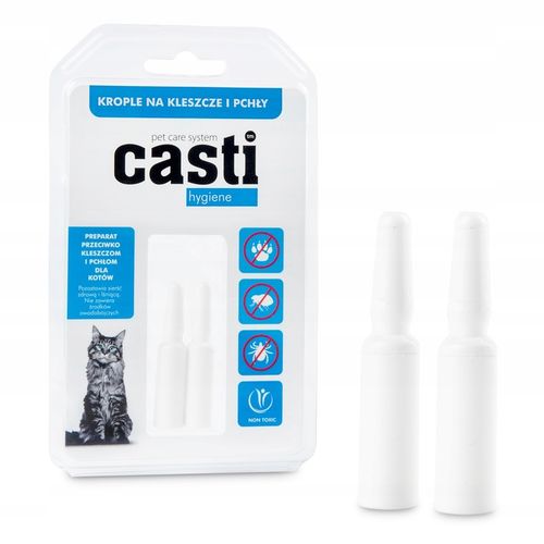 Krople dla kotów na kleszcze i pchły 3ml Casti na Arena.pl