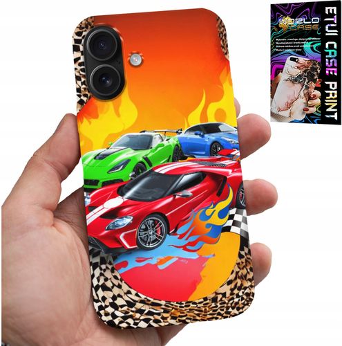 ETUI DO IPHONE 16 - DLA DZIECI, SAMOCHODY WYŚCIGOWE + SZKŁO na Arena.pl