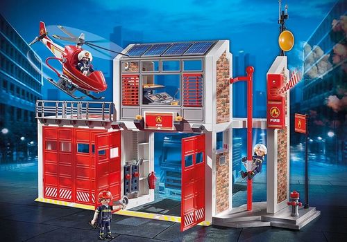 Playmobil Duża Remiza Strażacka 9462 Helikopter Efekty Dźwiękowe Strażak na Arena.pl