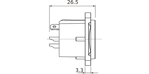 Gniazdo tablicowe panelowe montażowe złącze XLR 3-pin Męski RX3MD-NS Srebro na Arena.pl