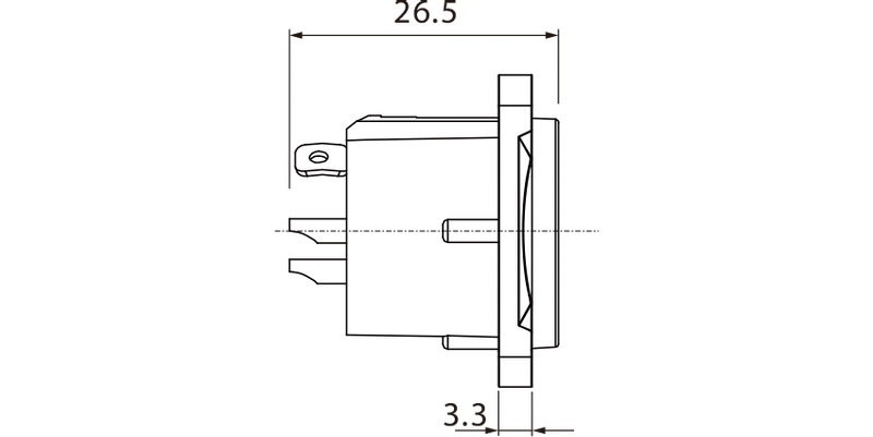 Gniazdo tablicowe panelowe montażowe złącze XLR 3-pin Męski RX3MD-NS Srebro zdjęcie 5