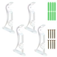 Uchwyty Na Karnisz Podwójne 6 Sztuk Metalowe Białe 18 22 mm Dekoracyjne