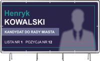 BANER WYBORCZY BANERY WYBORCZE 130x80cm - 5 szt. gotowy projekt PLANDEKA