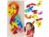 Puzzle drewniane układanka dzieci 3d montessori