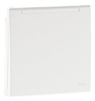 Efapel Logus90 element centralny do gniazda z uziemieniem z pokrywą ip44 lodowy 90654 TGE