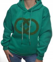 Damska bluza dresowa z kapturem uni zielony