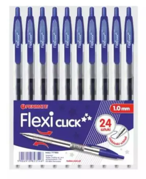 Długopis Flexi Click niebieski (24szt) PENMATE zdjęcie 1