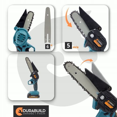 PIŁA ŁAŃCUCHOWA AKUMULATOROWA 6” 2xAKU 21V PILARKA GAŁĘZIÓWKA DUŻY na Arena.pl