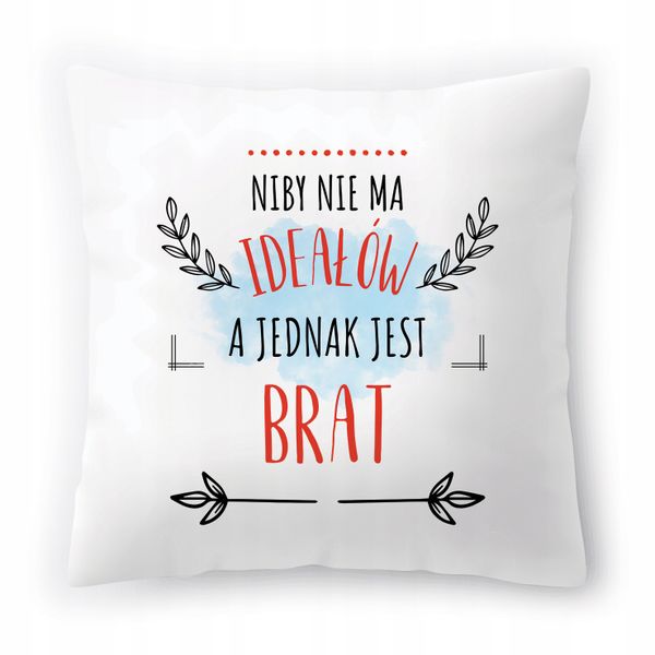 Poduszka Dla Brata Braciszka Na Urodziny Prezent Z Nadrukiem Ze Zdjęciem zdjęcie 1