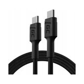 Kabel USB Green Cell USB-C - USB-C 1.2 m Czarny (KABGC30)