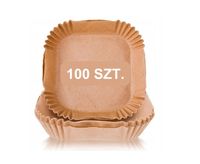 Papier do pieczenia FOREMKI DO AIR FRYER ZESTAW 100 SZT 20CM WKŁADY TACKI